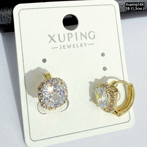 Сережки Xuping14К 10912 (1.3см)